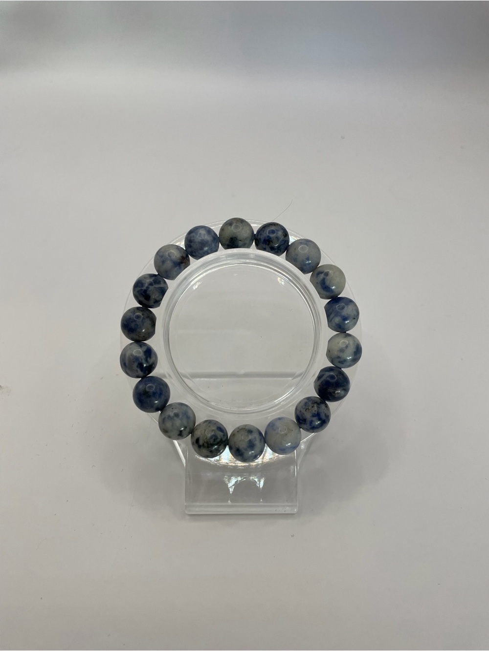 Blue Sodalite Beaded Stretch Bracelet for Women